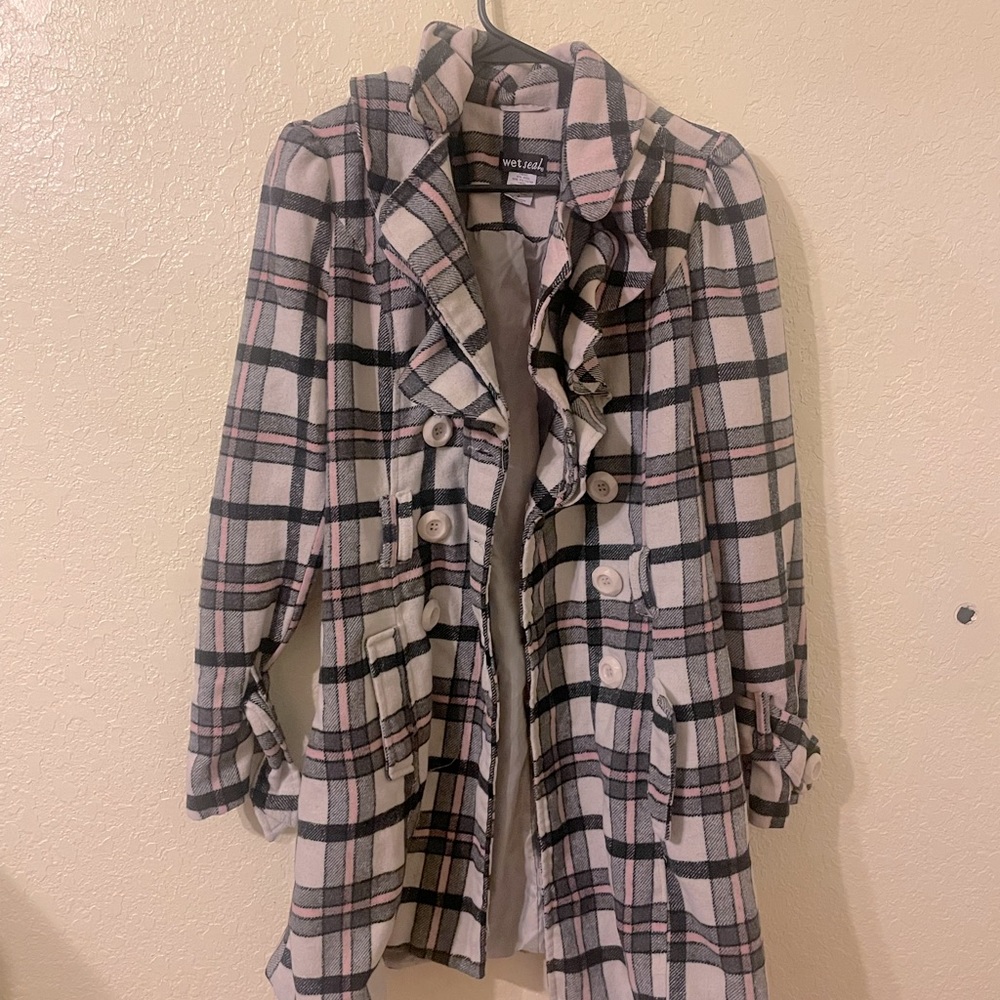Snow proof plad winter coat